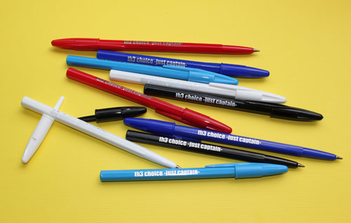 Bolígrafos publicitarios personalizados en tinta plata
