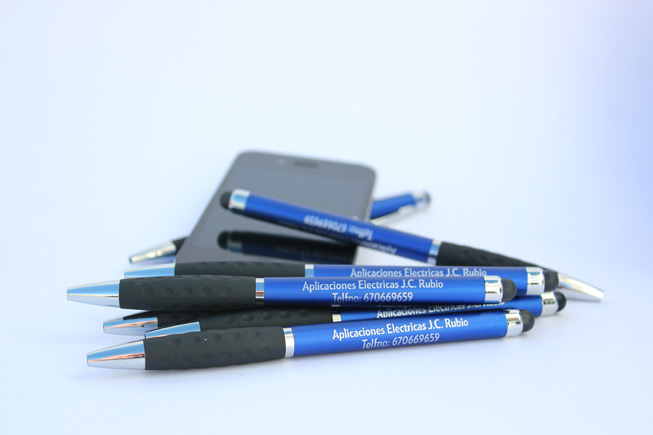 Bolígrafos publicitarios con punta para tablets y móviles