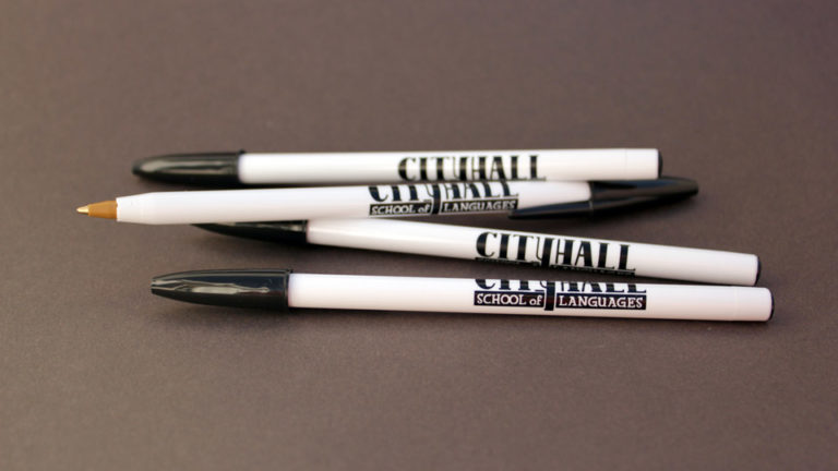 Bolígrafos publicitarios bic style personalizados para CITYHALL