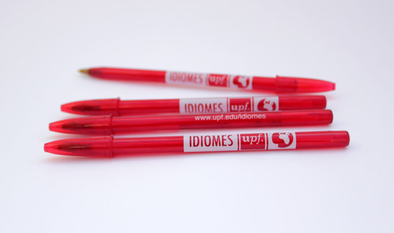 Bolígrafos para Idiomes de la Universitart Pompeu Fabra (UPF)