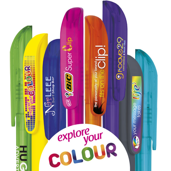 Bolígrafos BIC Super Clip, explora tu color
