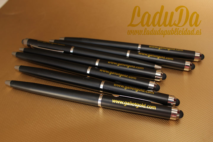 Bolígrafo Noxi para móvil táctil personalizado tinta oro