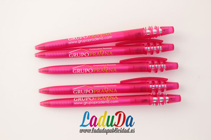 Bolígrafos promocionales para Grupo Pradena