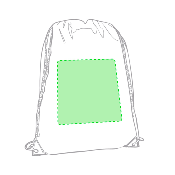 Área de impresión mochilas blancas personalizadas Nofler